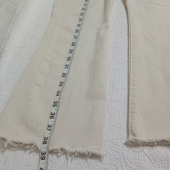 MOTHER The Hustler Ankle Fray Womens Beige Jeans Size 28 - Picture 13 of 13